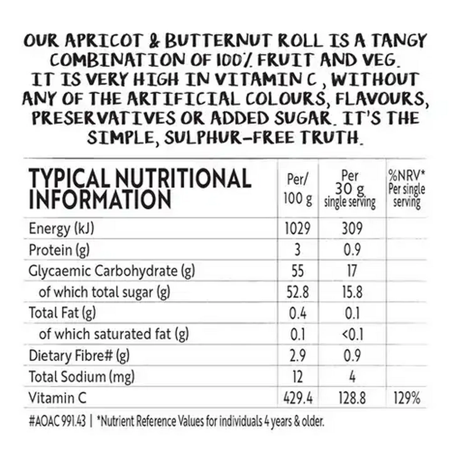 Image of Simple Truth Apricot & Butternut Roll 60g
