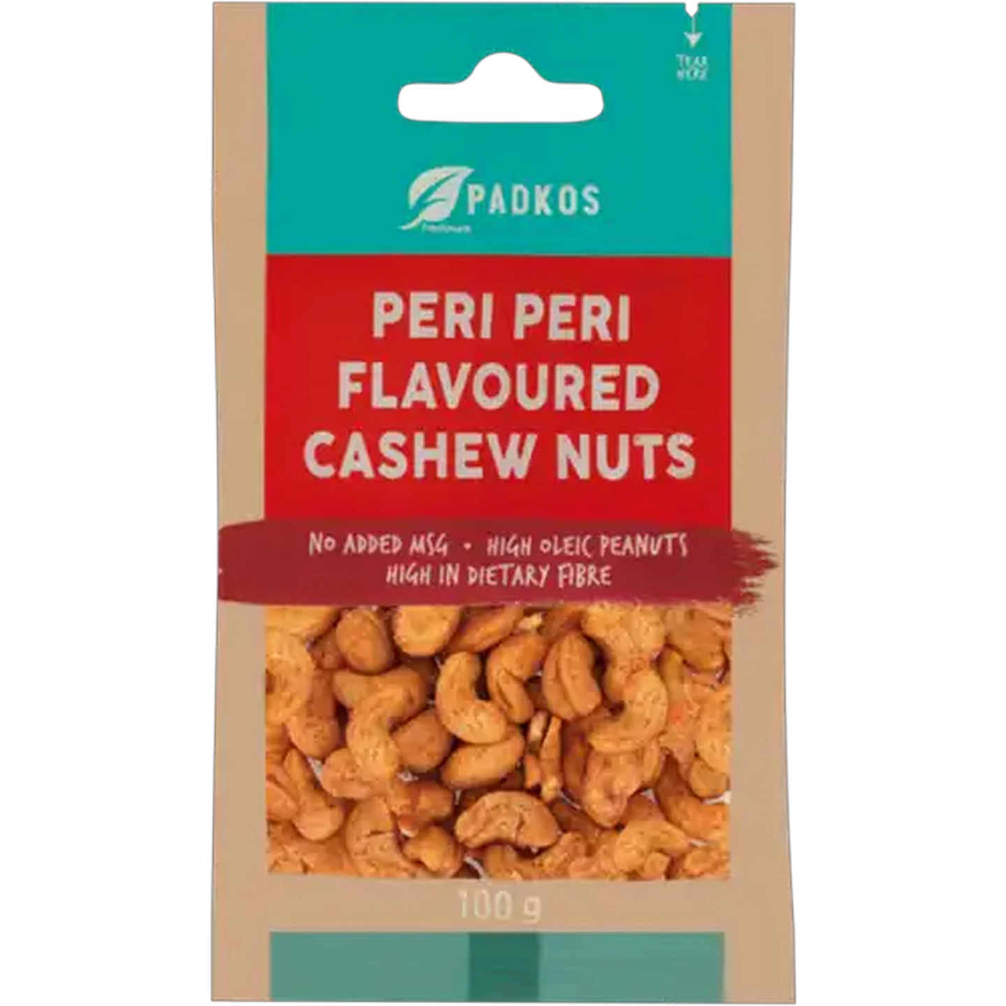 Image of Padkos Peri Peri Flavoured Cashew Nuts 100g