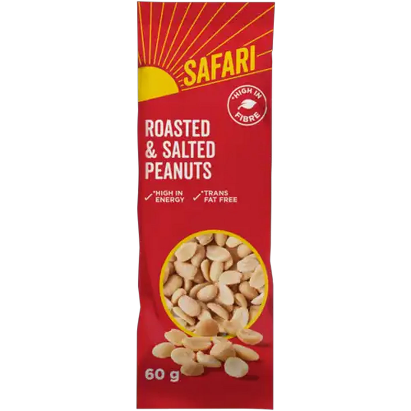 Image of SAFARI Roasted & Salted Peanuts 60g