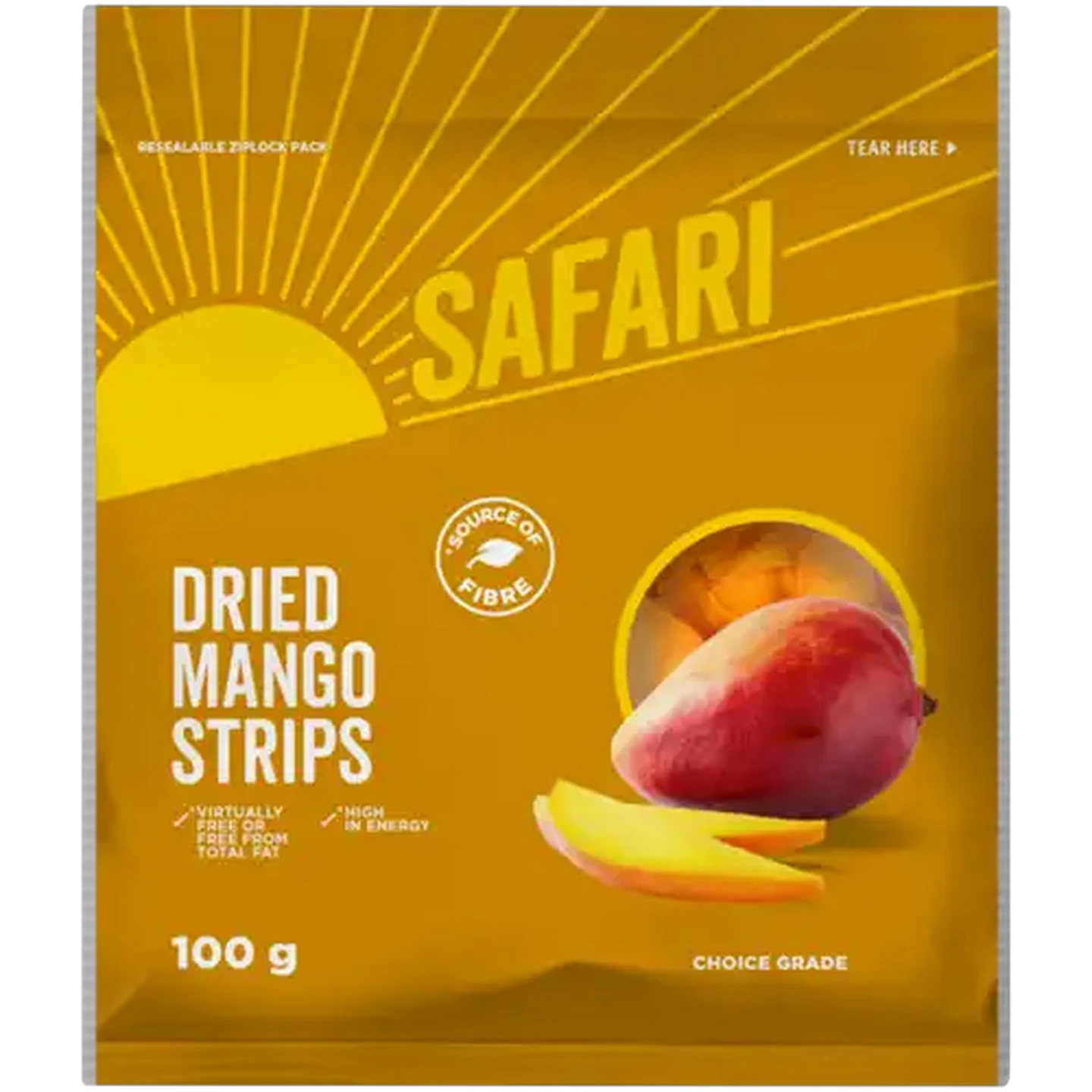 Image of SAFARI Dried Mango Strips 100g