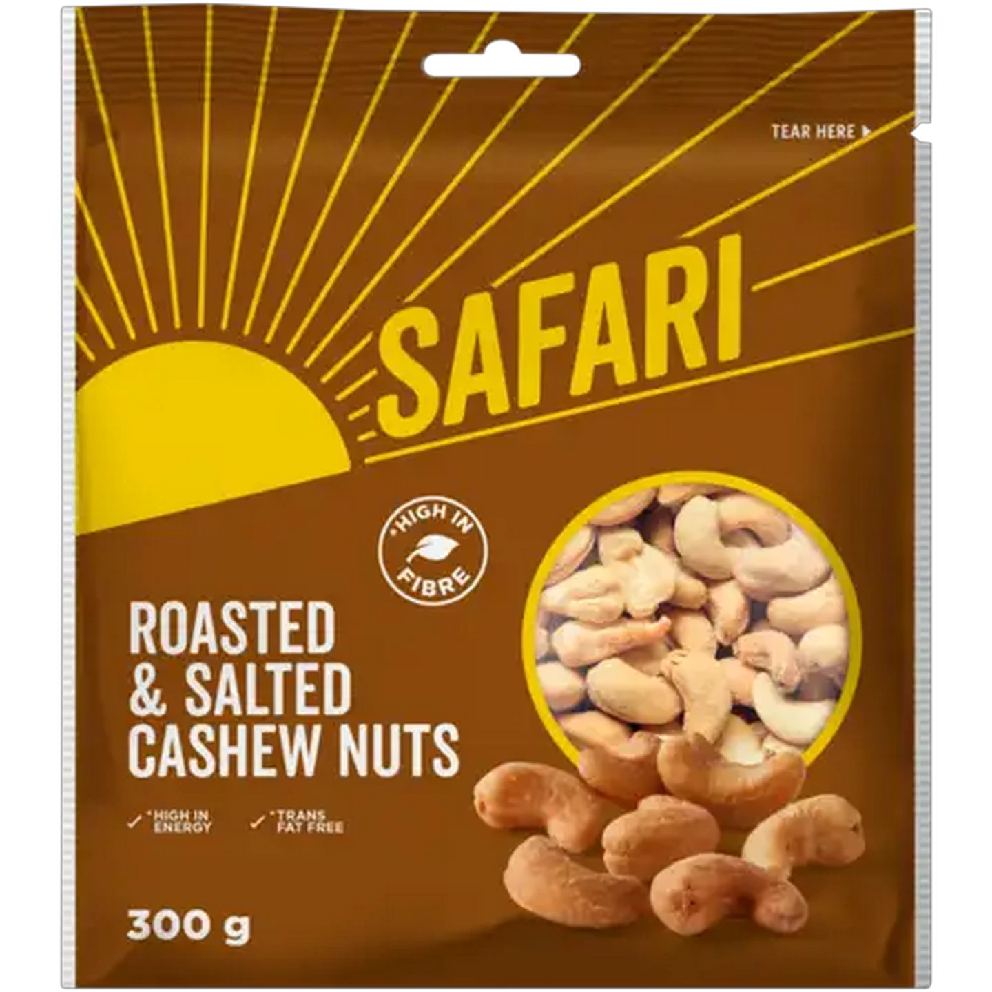 Image of SAFARI Roasted & Salted Cashew Nuts 300g