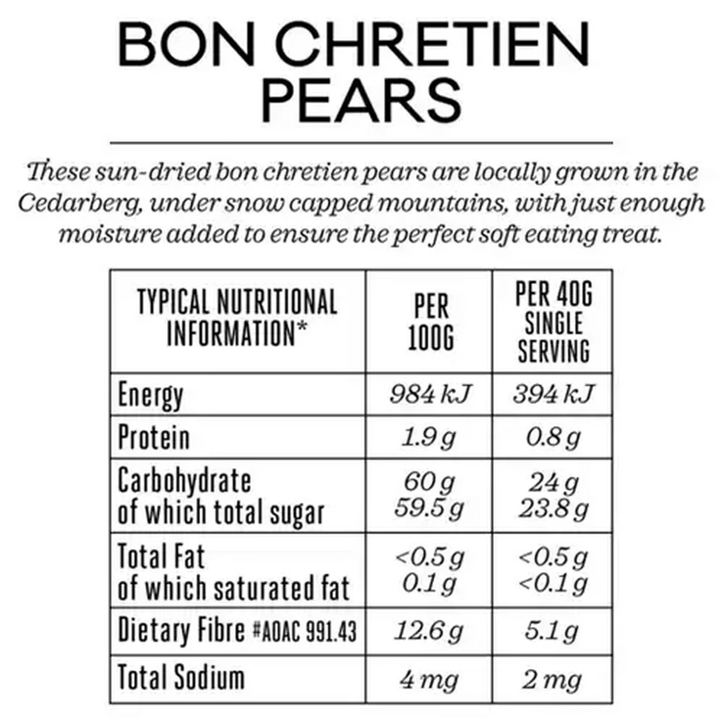Image of Forage And Feast Soft Eating Bon Chretien Pears 80g
