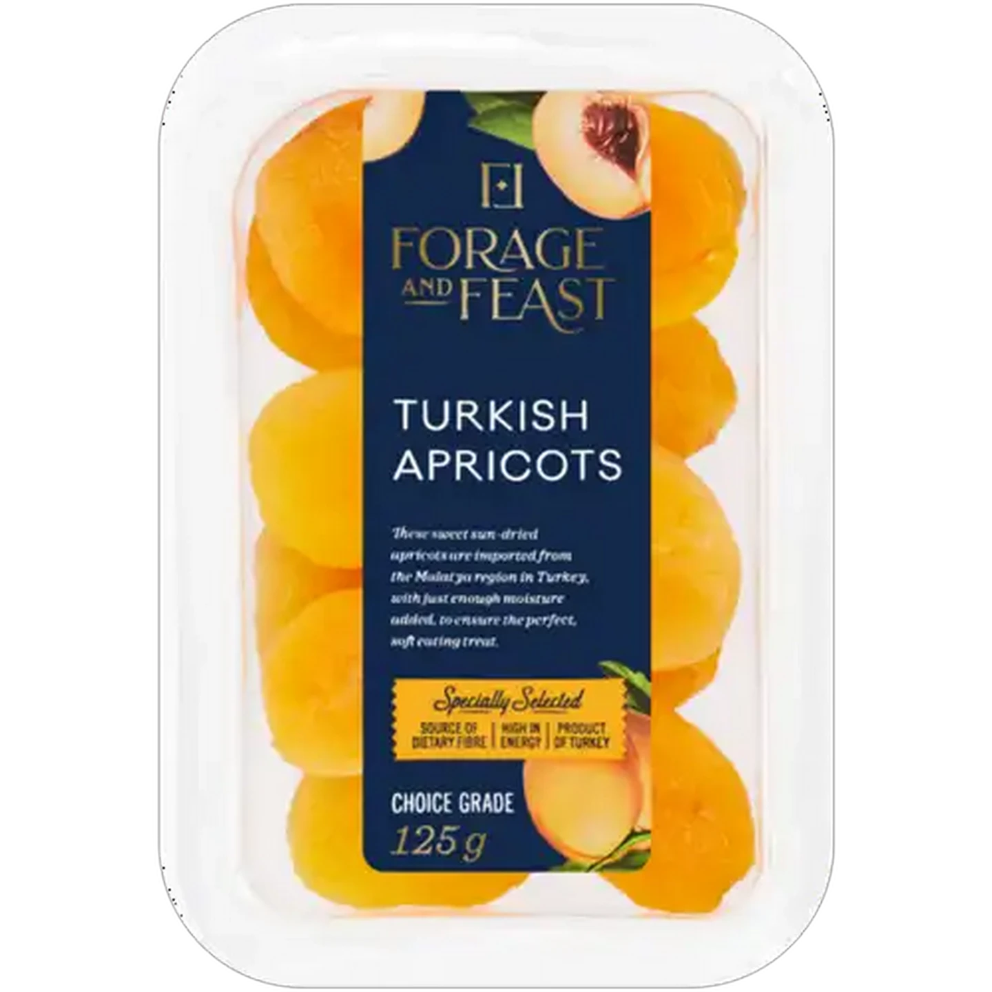 Image of Forage And Feast Soft Eating Turkish Apricots 125g