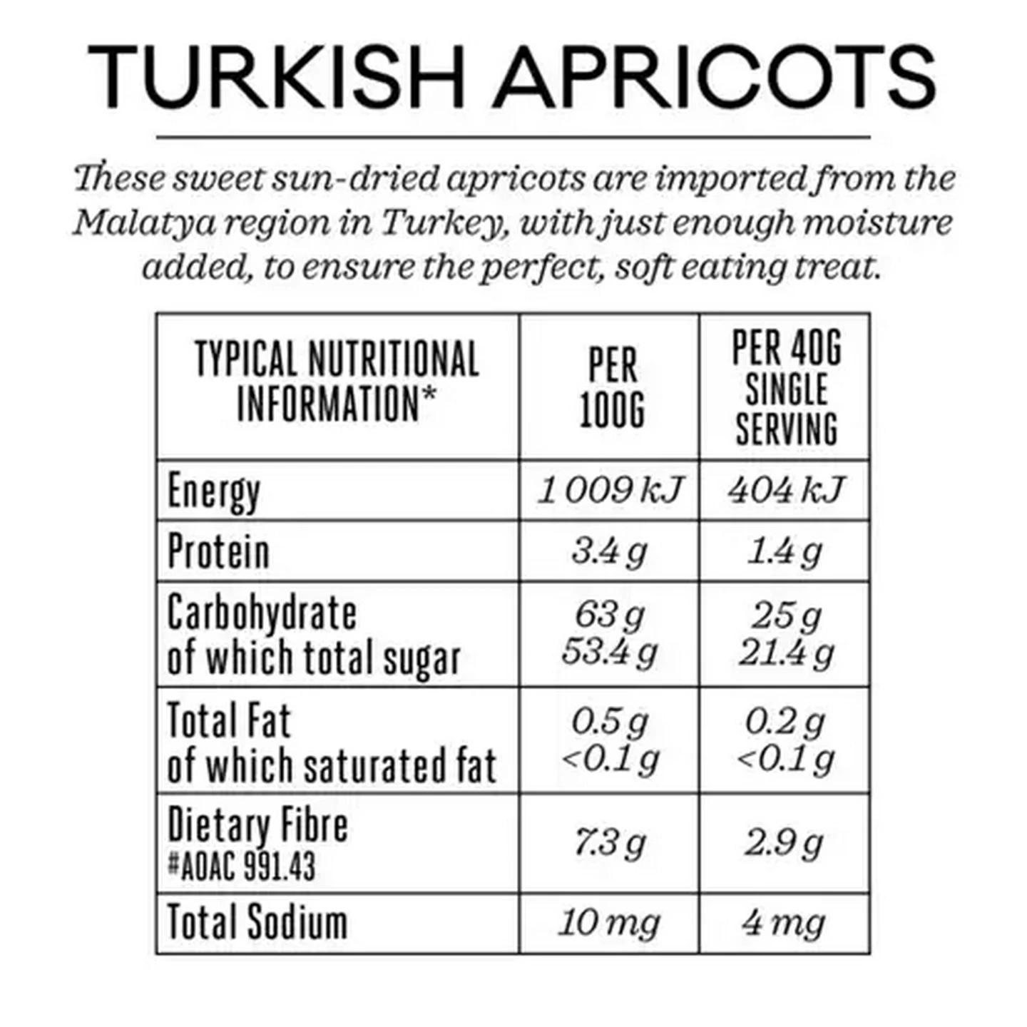 Image of Forage And Feast Soft Eating Turkish Apricots 125g