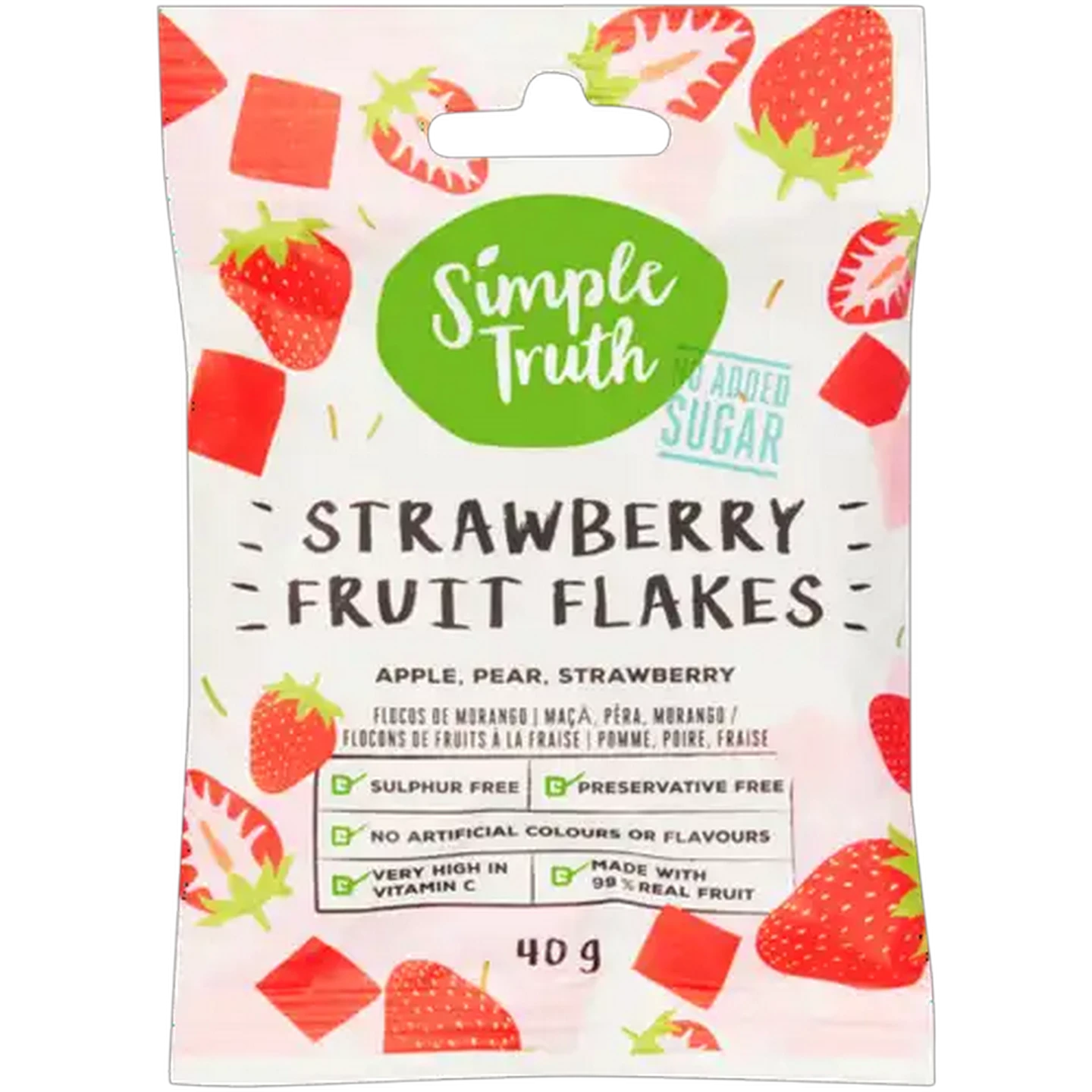 Image of Simple Truth Strawberry Fruit Flakes 40g
