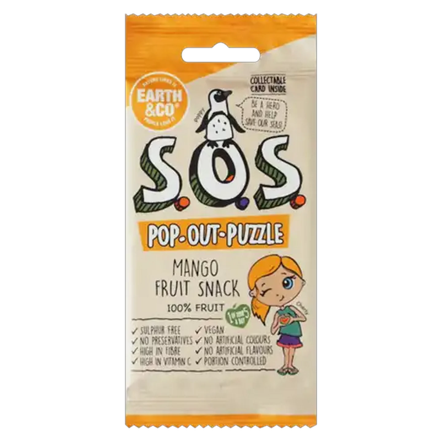 Image of Earth & Co. S.O.S Mango Flavoured Fruit Snack 20g