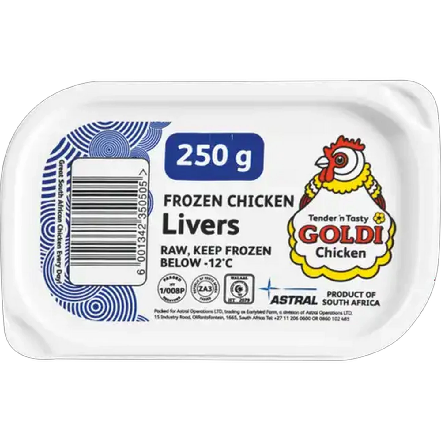 Image of Goldi Chicken Frozen Chicken Livers 250g