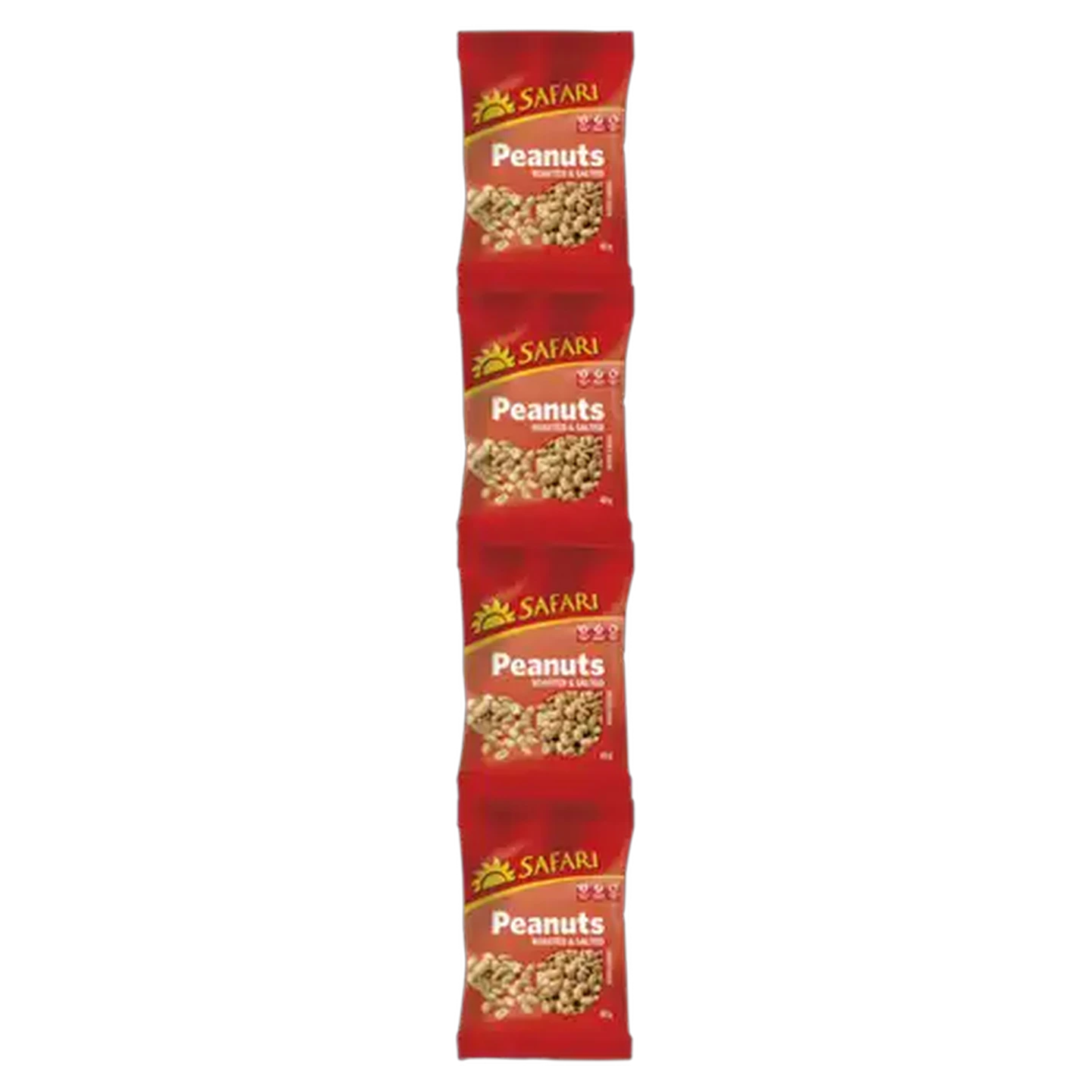 Image of SAFARI Roasted & Salted Peanuts Strip 4 x 40g