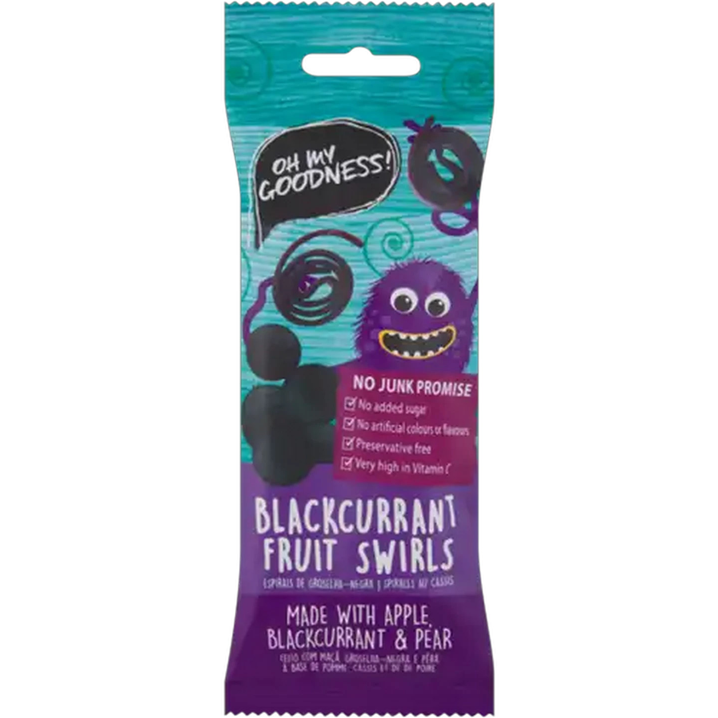 Image of Oh My Goodness! Blackcurrant Fruit Swirls 50g