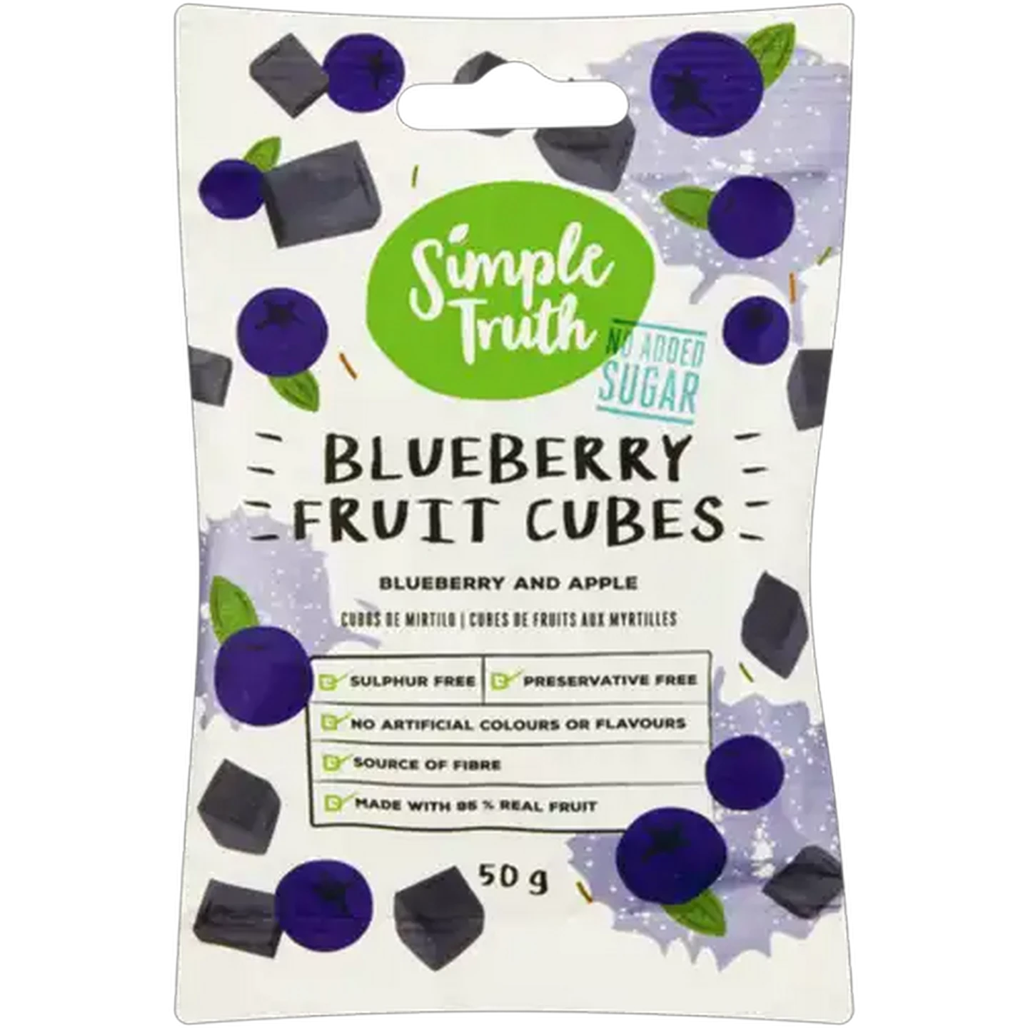 Image of Simple Truth Blueberry Fruit Cubes 50g