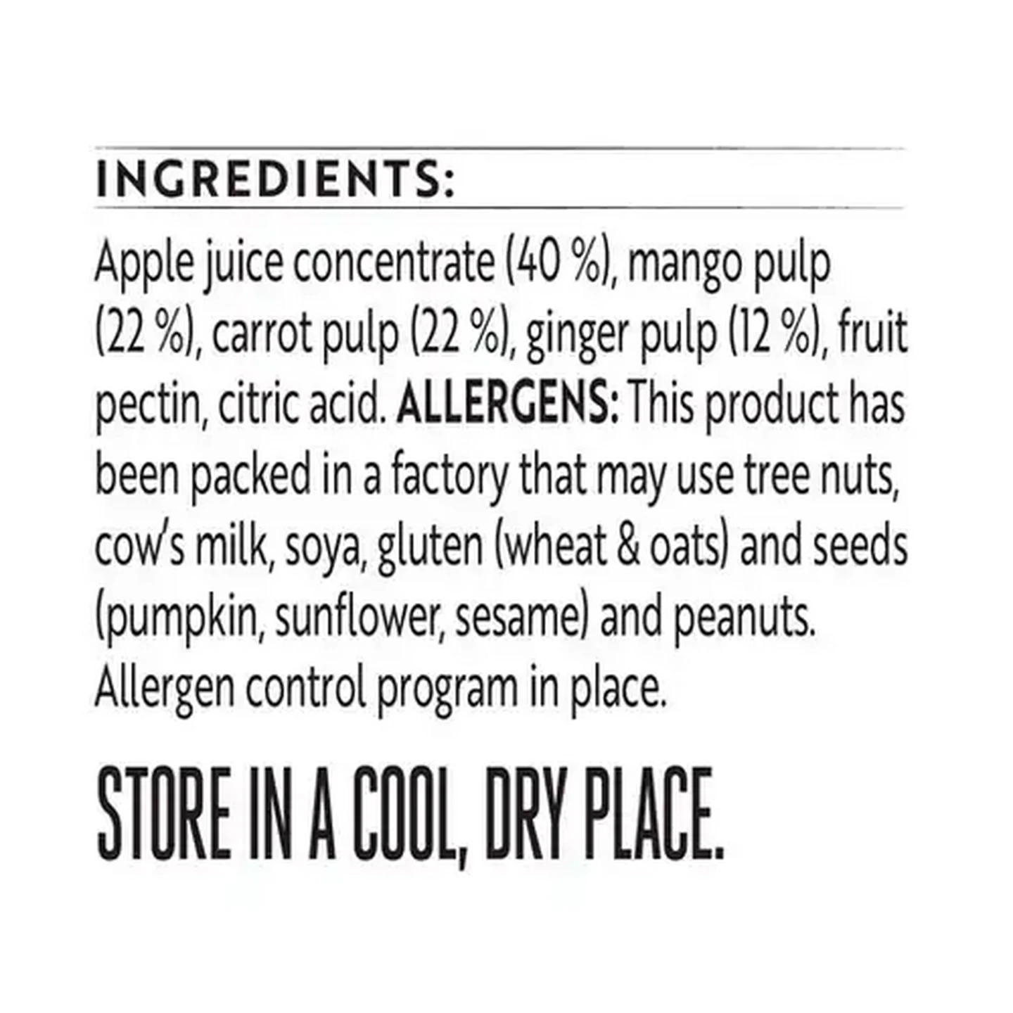 Image of Simple Truth Mango, Carrot & Ginger Fruit Cubes 50g