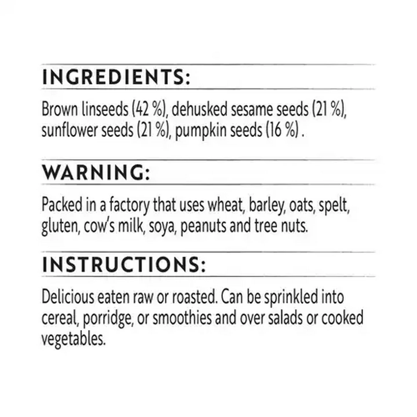 Image of Simple Truth Vegan Seed Mix 500g