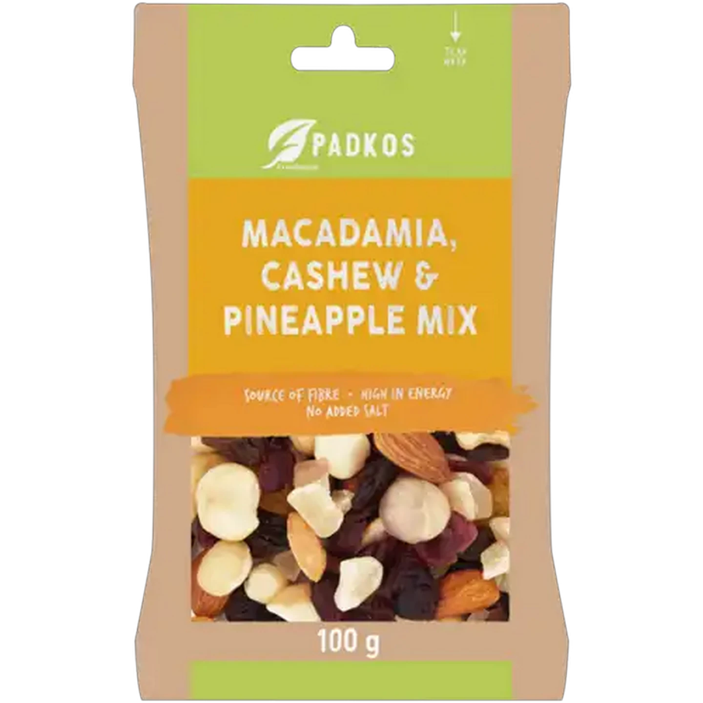Image of Padkos Macadamia, Cashew & Pineapple Mix 100g