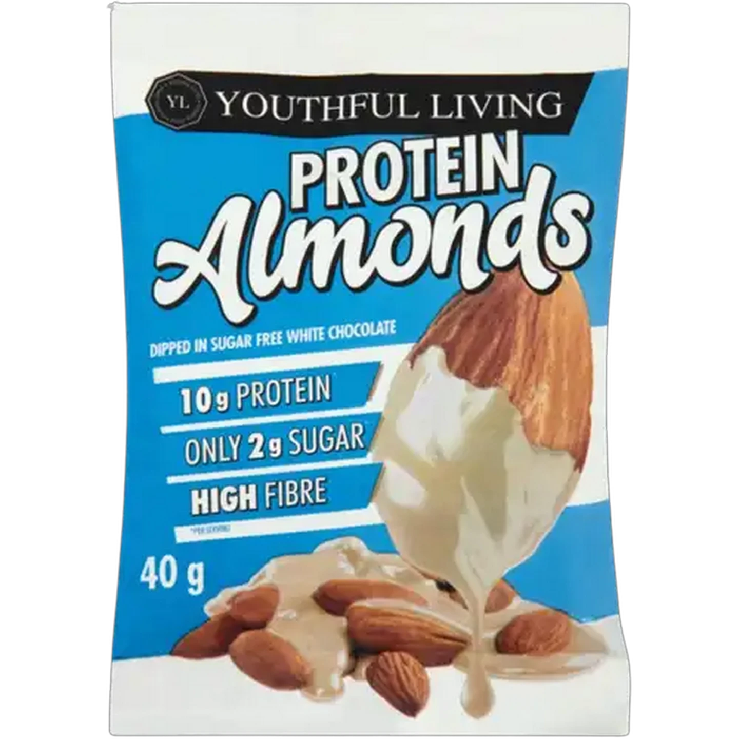 Image of Youthful Living White Chocolate Protein Almonds 40g