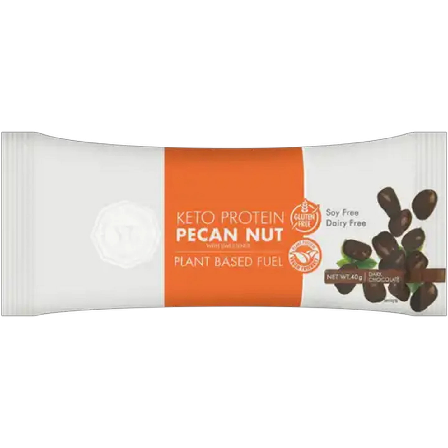 Image of Youthful Living Dark Chocolate Keto Protein Pecan Nut Bar 40g