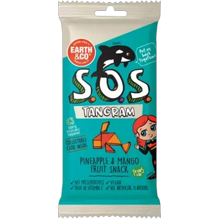 Earth & Co. S.O.S. Pineapple & Mango Tangram Fruit Snack 20g