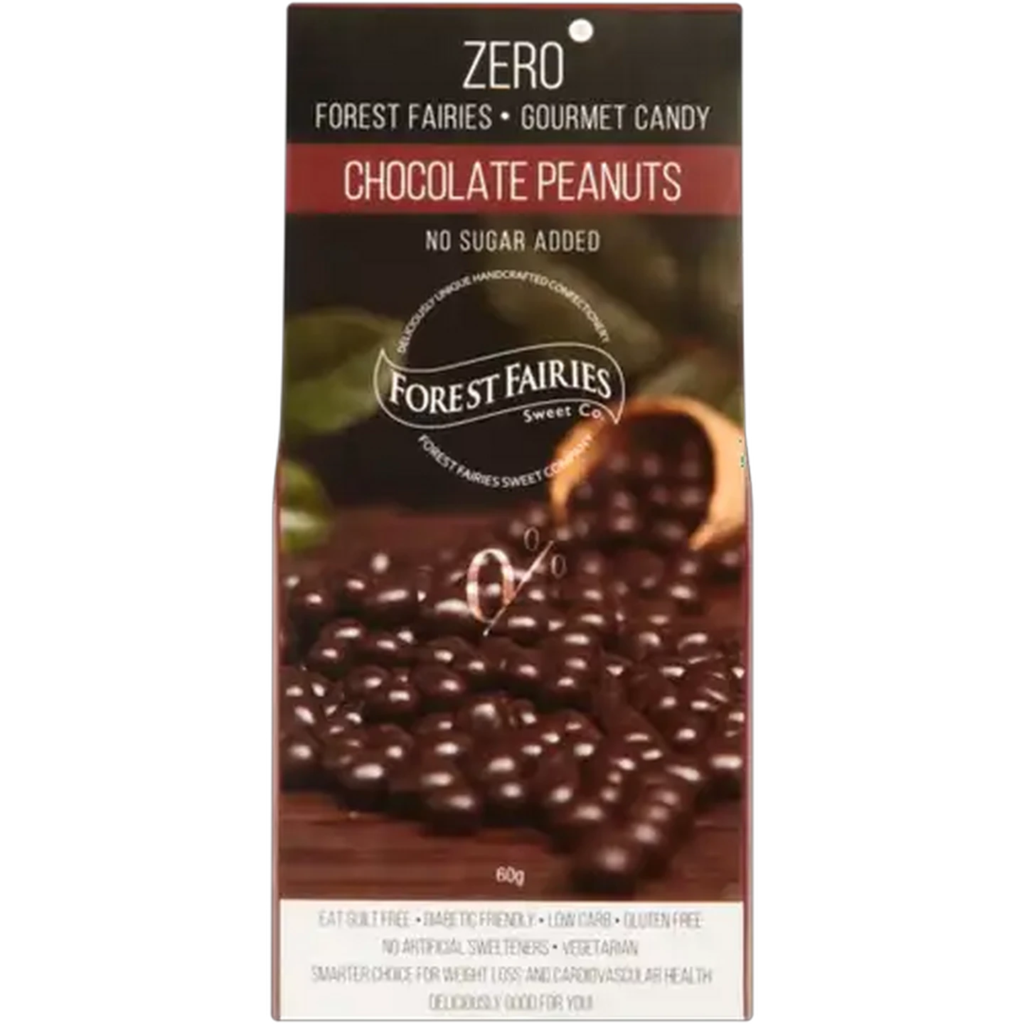 Image of Forest Fairies Zero Chocolate Peanuts 60g
