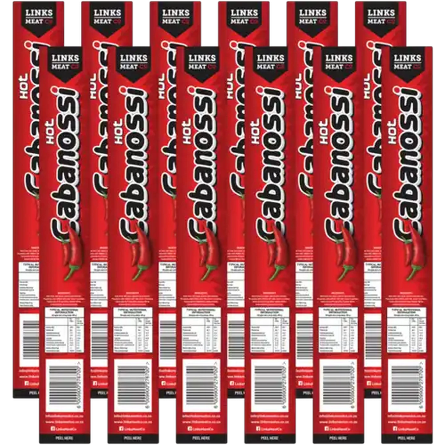 Image of Links Meat Co Hot Cabanossi Stick 25 x 40g