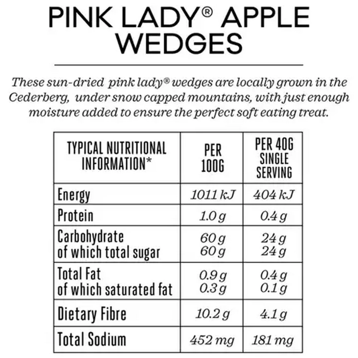 Image of Forage And Feast Soft Eating Pink Lady™ Apple Wedges 60g