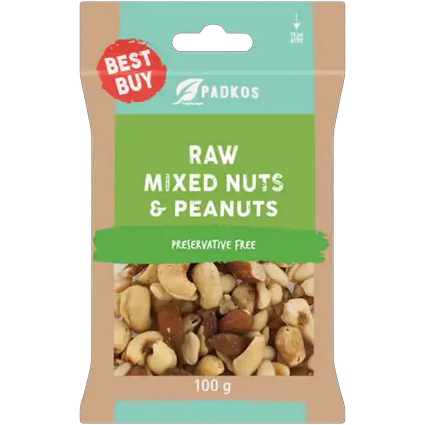 Image of Padkos Raw Mixed Nuts & Peanuts 100g