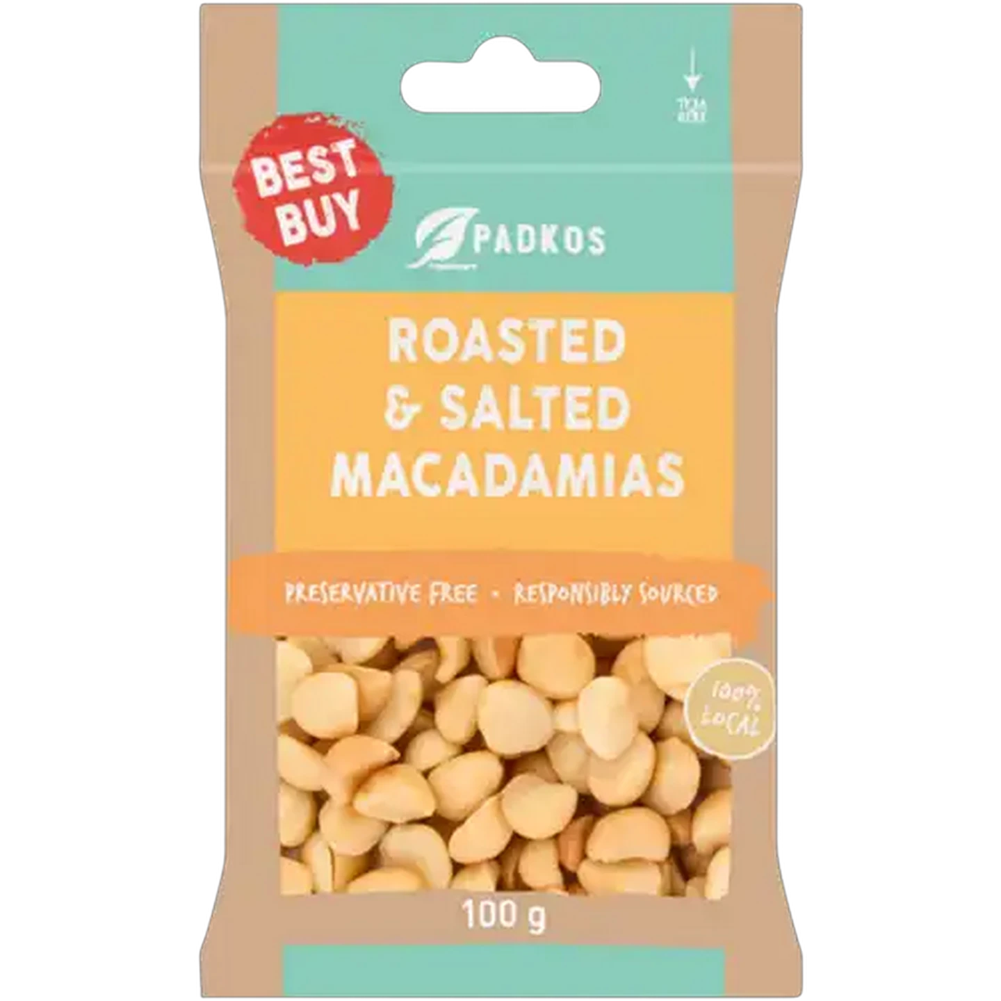 Image of Padkos Roasted & Salted Macadamias 100g