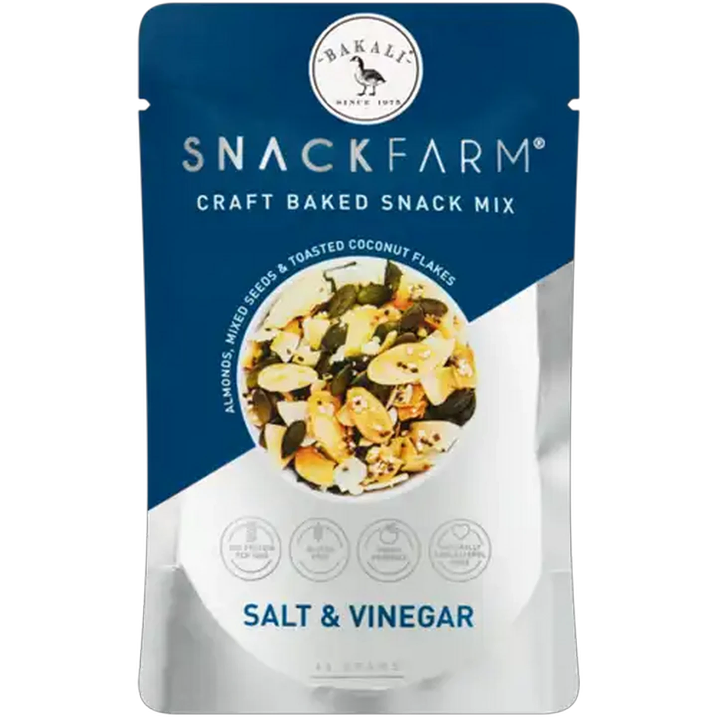 Image of Bakali Snack Farm Salt & Vinegar Craft Baked Snack Mix 45g