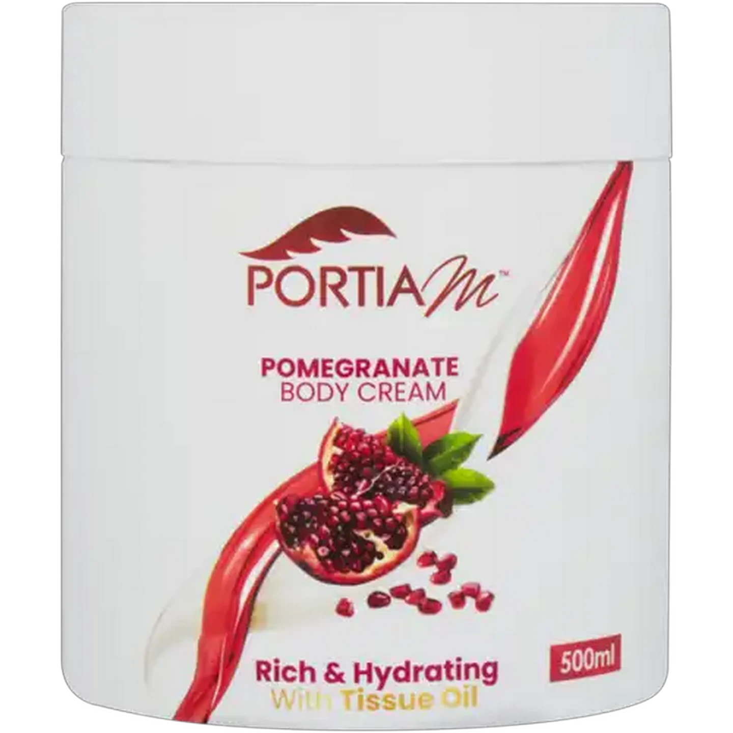 Image of Portia M Pomegranate Body Cream with Tissue Oil 500ml
