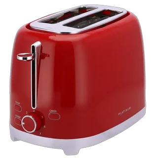 Platinum Pure Red 2-Slice Toaster 930W