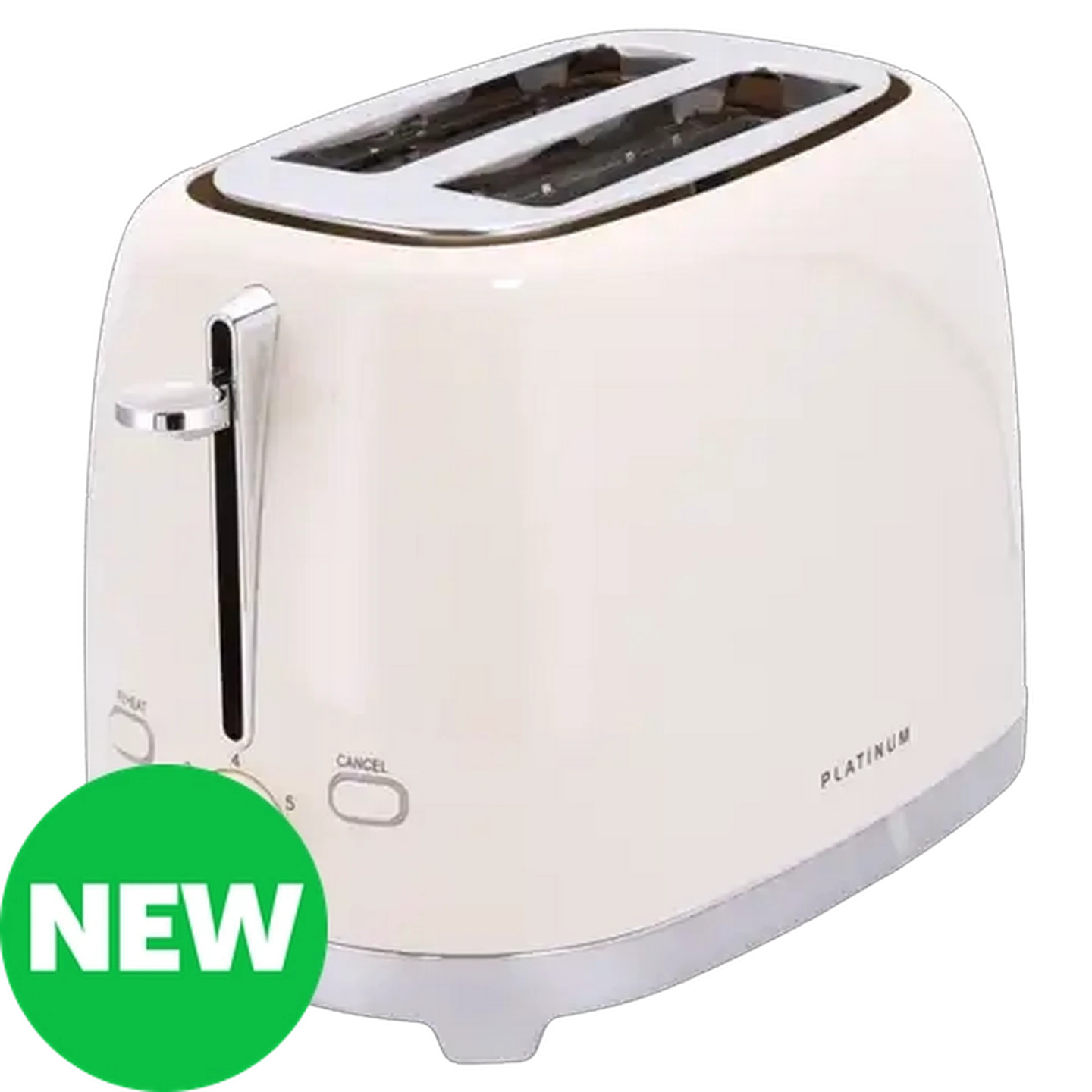 Image of Platinum Pure Cream 2-Slice Toaster 930W