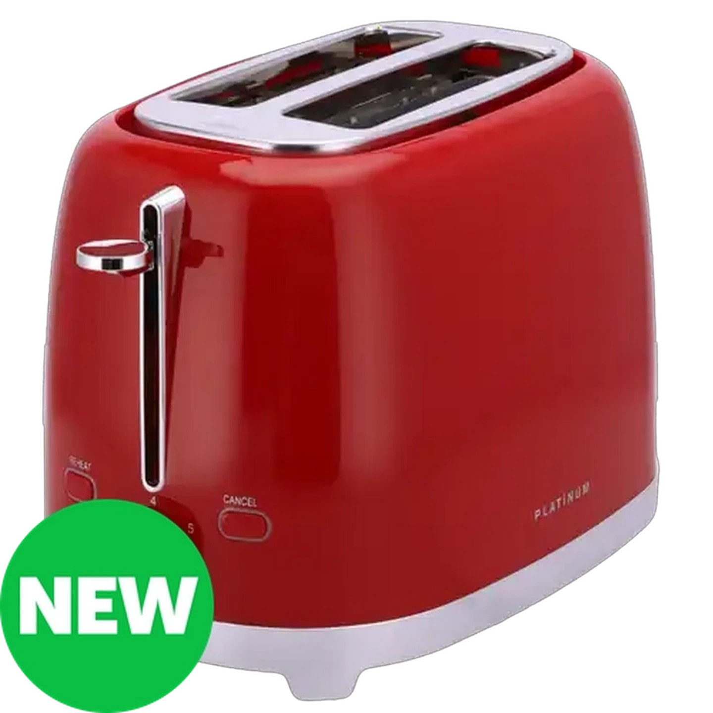 Image of Platinum Pure Red 2-Slice Toaster 930W