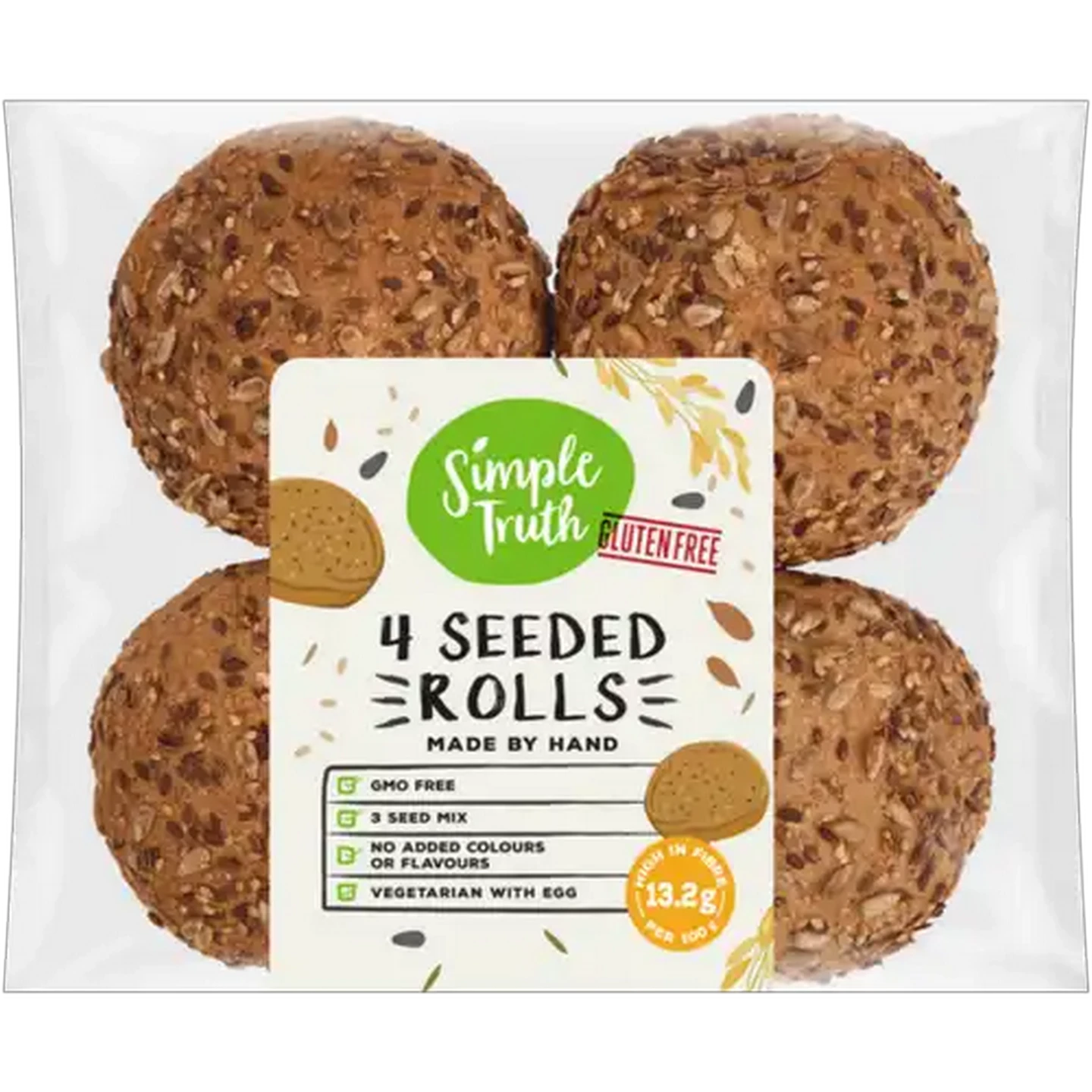 Image of Simple Truth Gluten Free Seeded Rolls 4-Pack