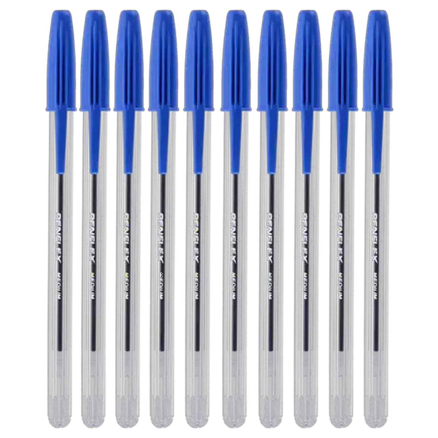 Image of Penflex Blue Ballpoint Pen 10-Pack 1mm