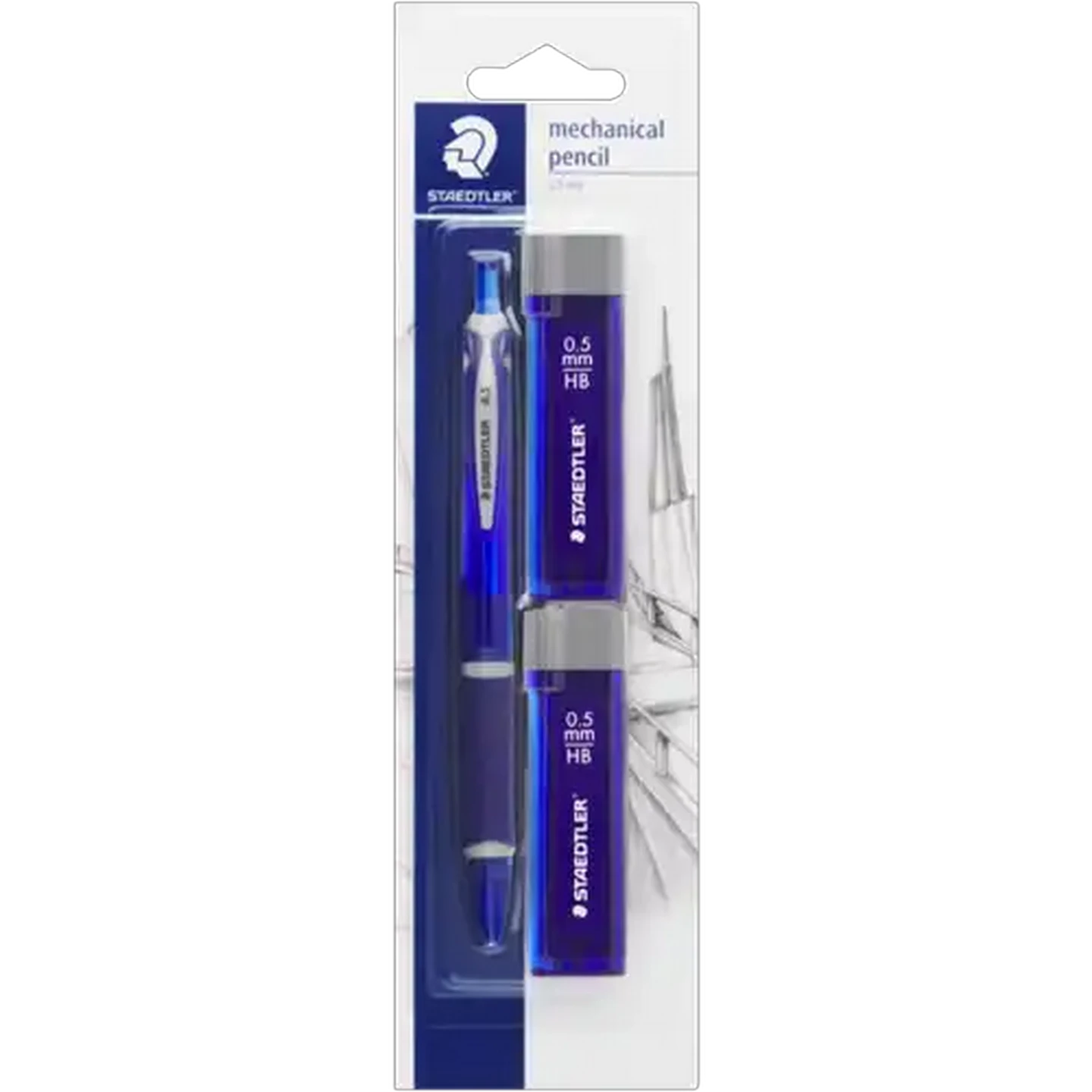 Image of Staedtler Mechanical Pencil with 2 Lead Tubes Set 0.5mm