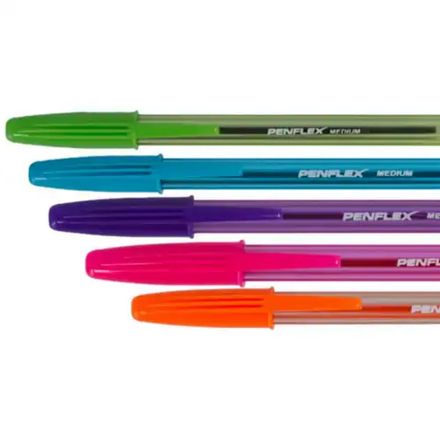 Image of Penflex Neon Fluorescent Ballpoint Pen 5-Pack 1mm