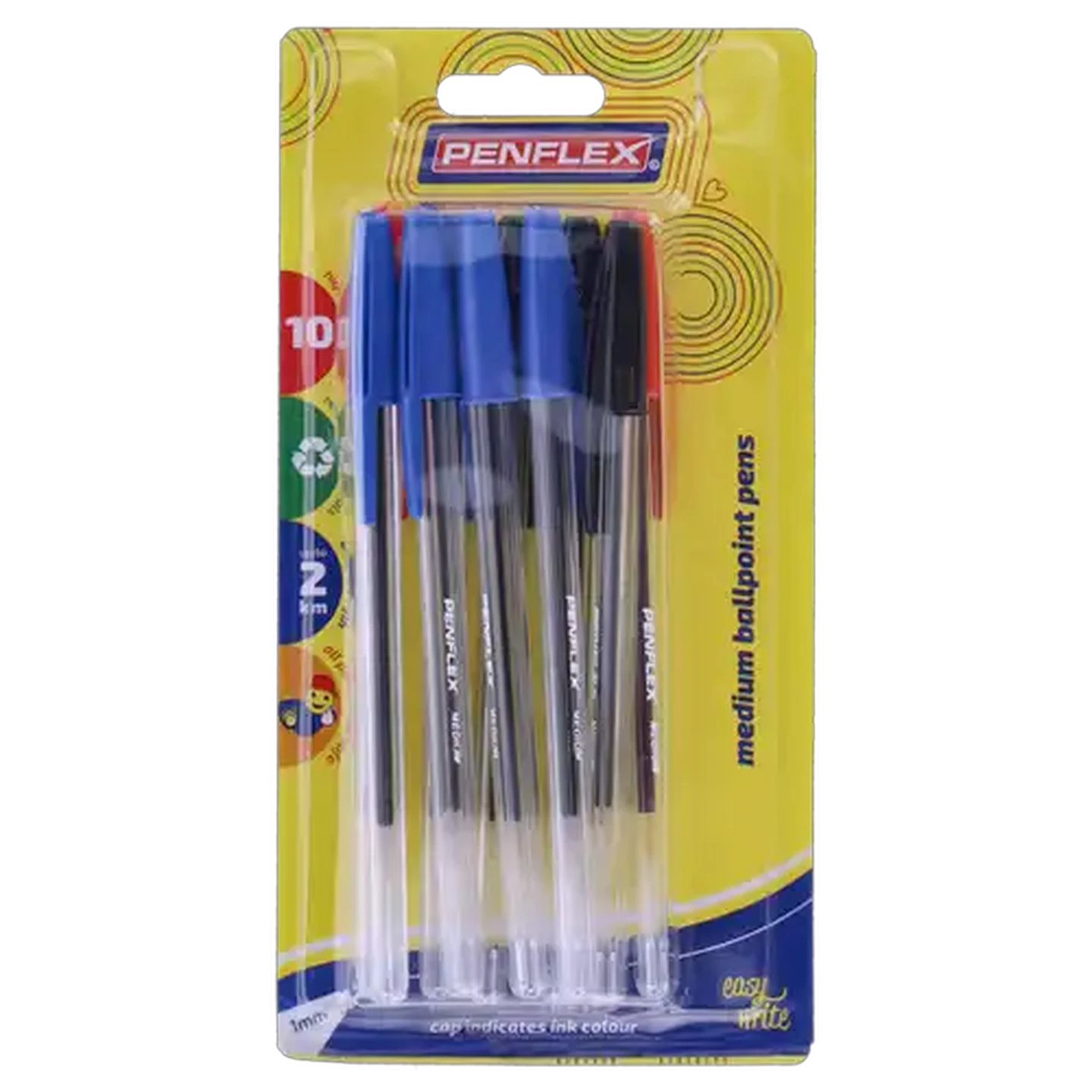Image of Penflex Medium Ballpoint Pens 10-Pack 1mm