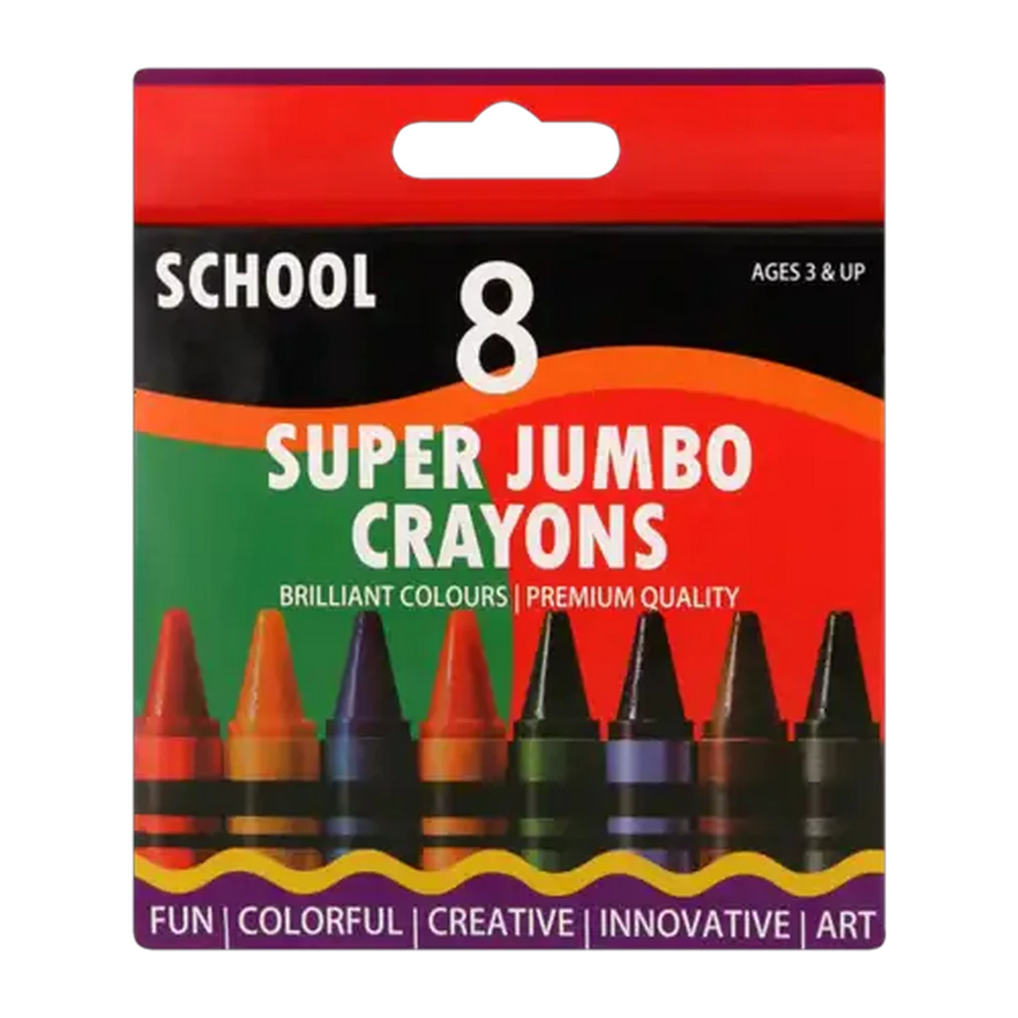 Image of Super Jumbo Wax Crayons 8-Pack