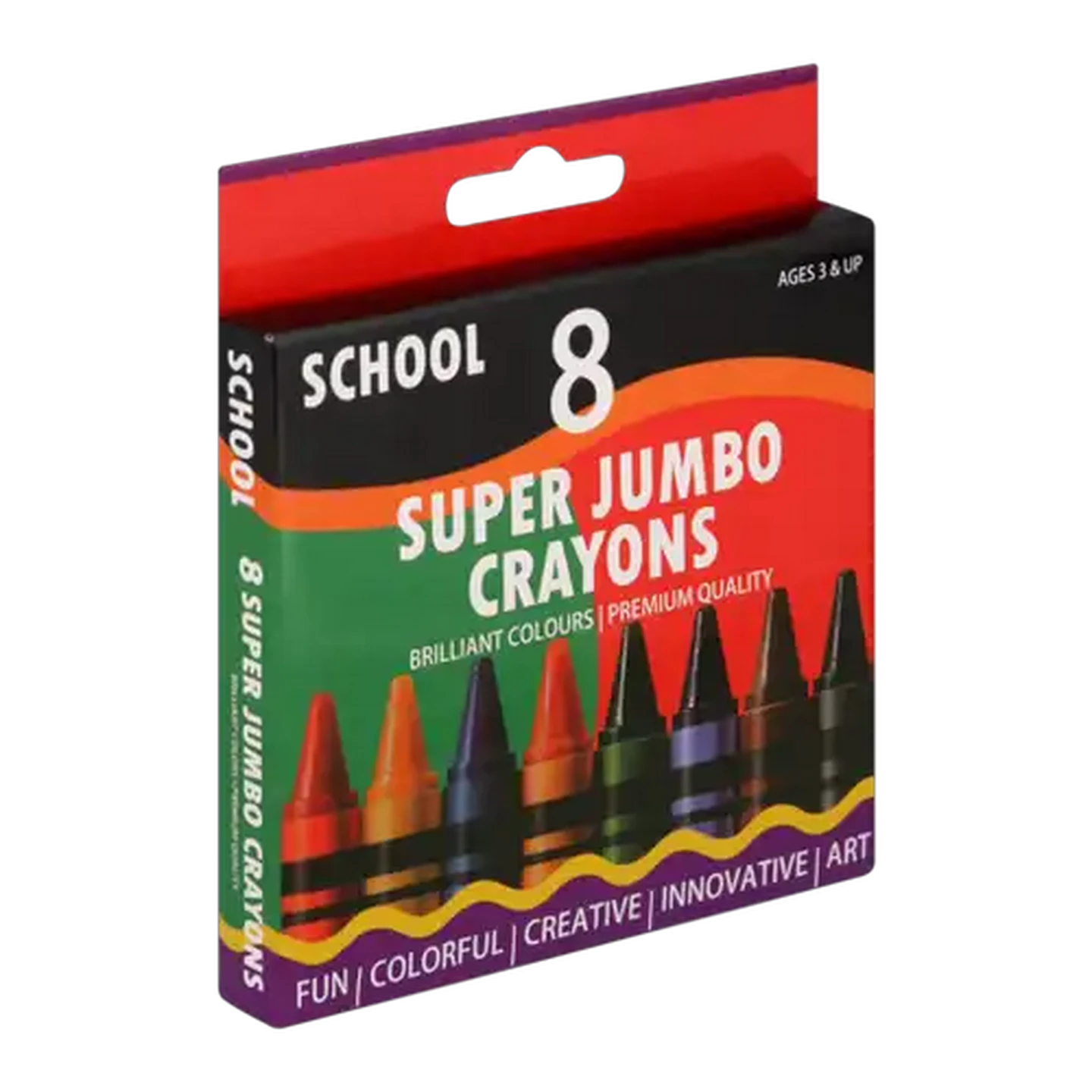 Image of Super Jumbo Wax Crayons 8-Pack