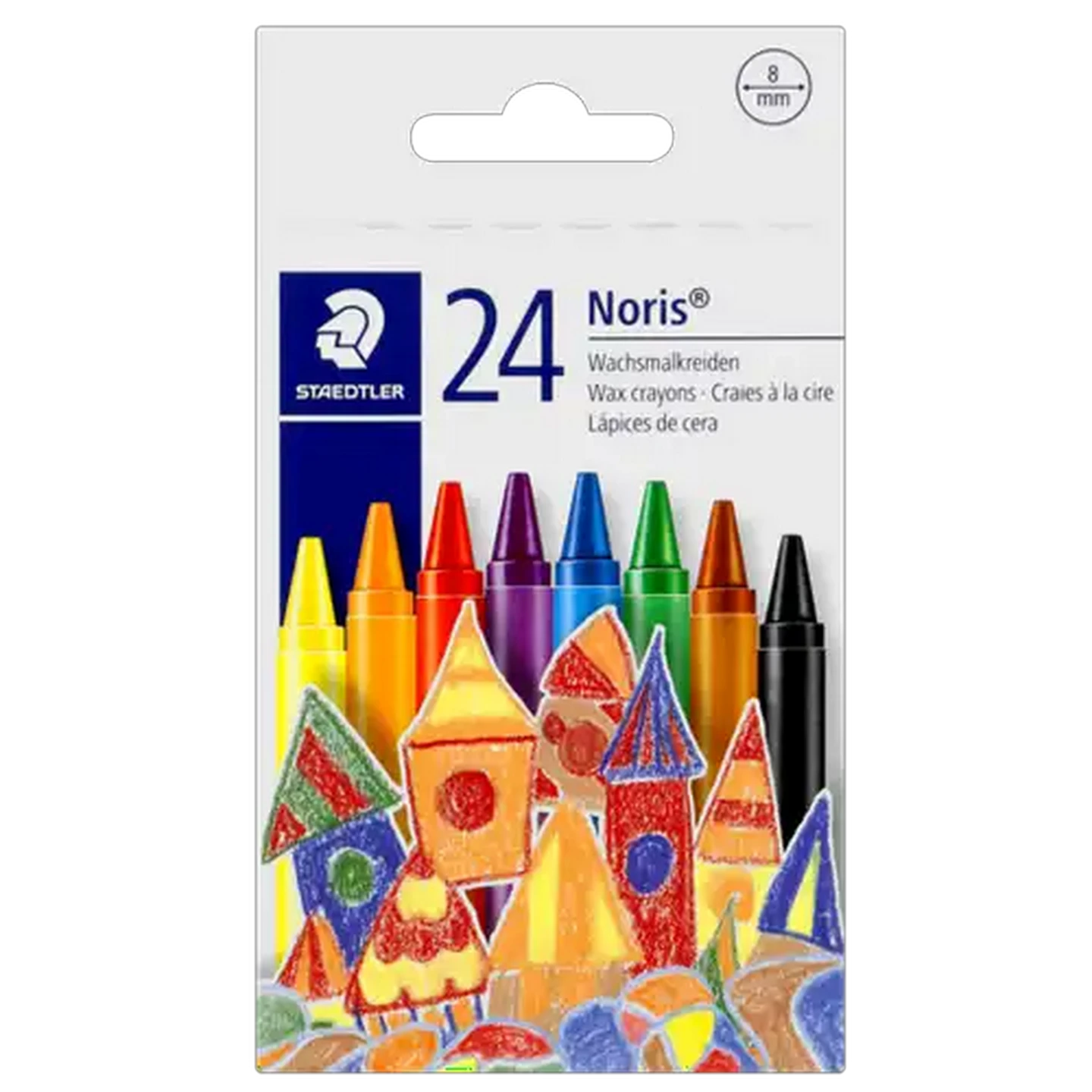 Image of Staedtler Multicoloured Noris Wax Crayon Set 24-Piece
