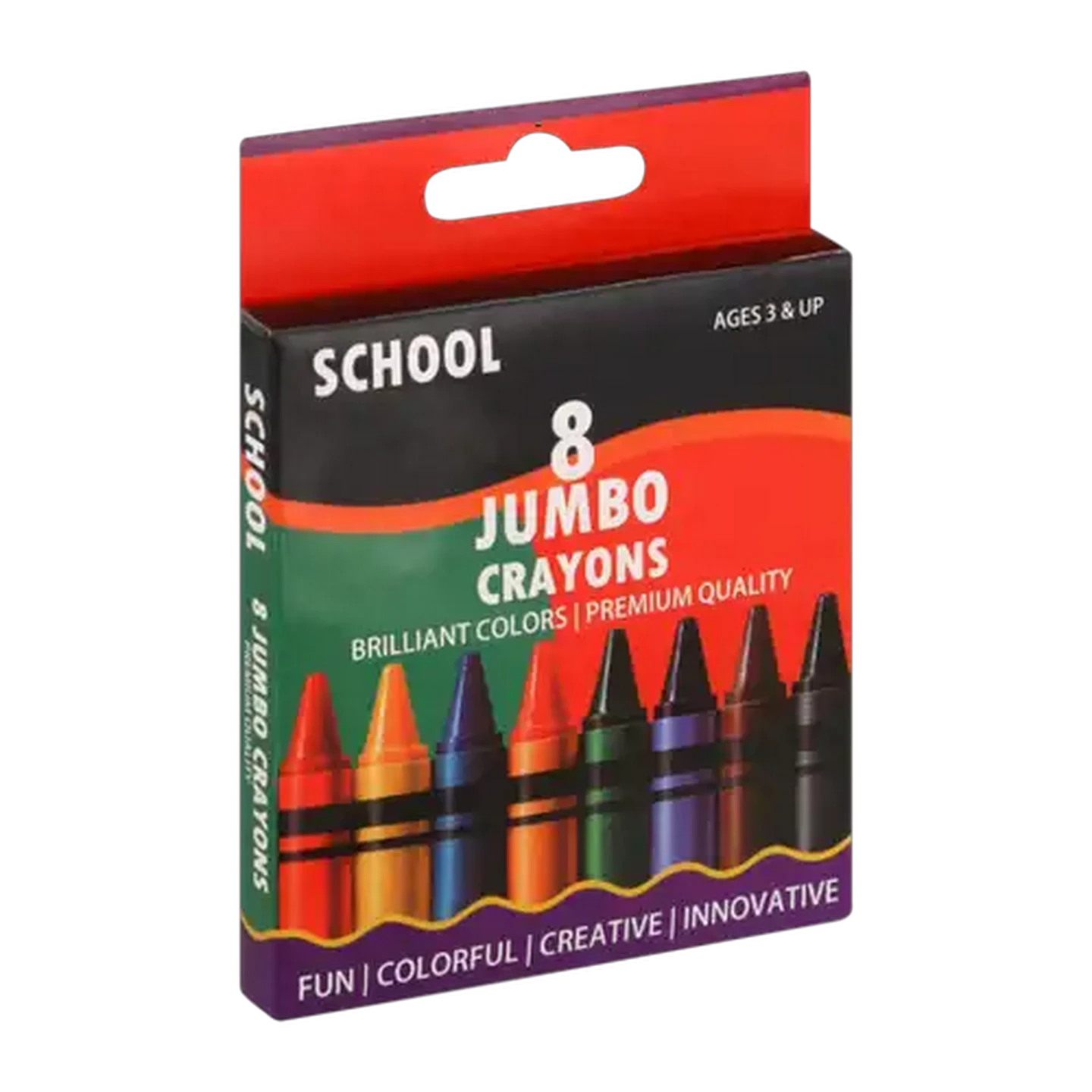 Image of Jumbo Wax Colour Crayon Set 8-Piece