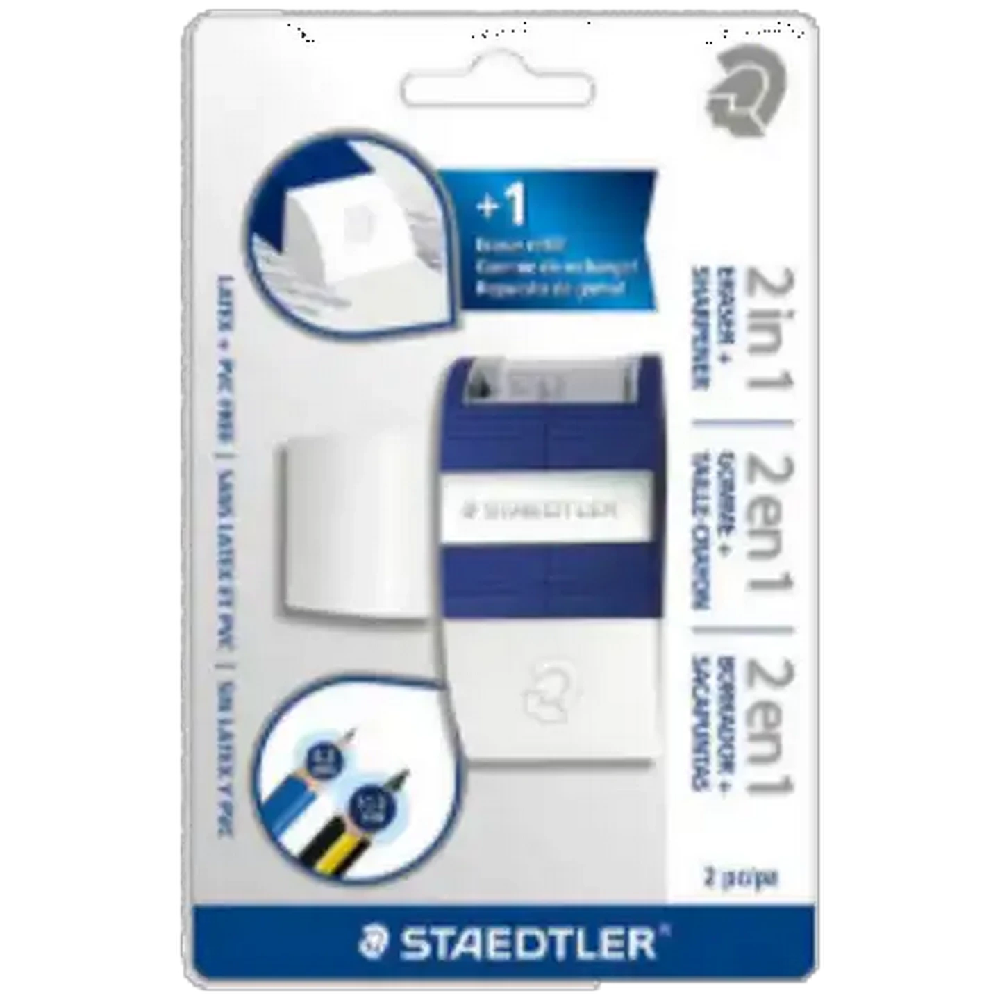 Image of Staedtler Mars Plastic Eraser & Sharpener 2 Piece