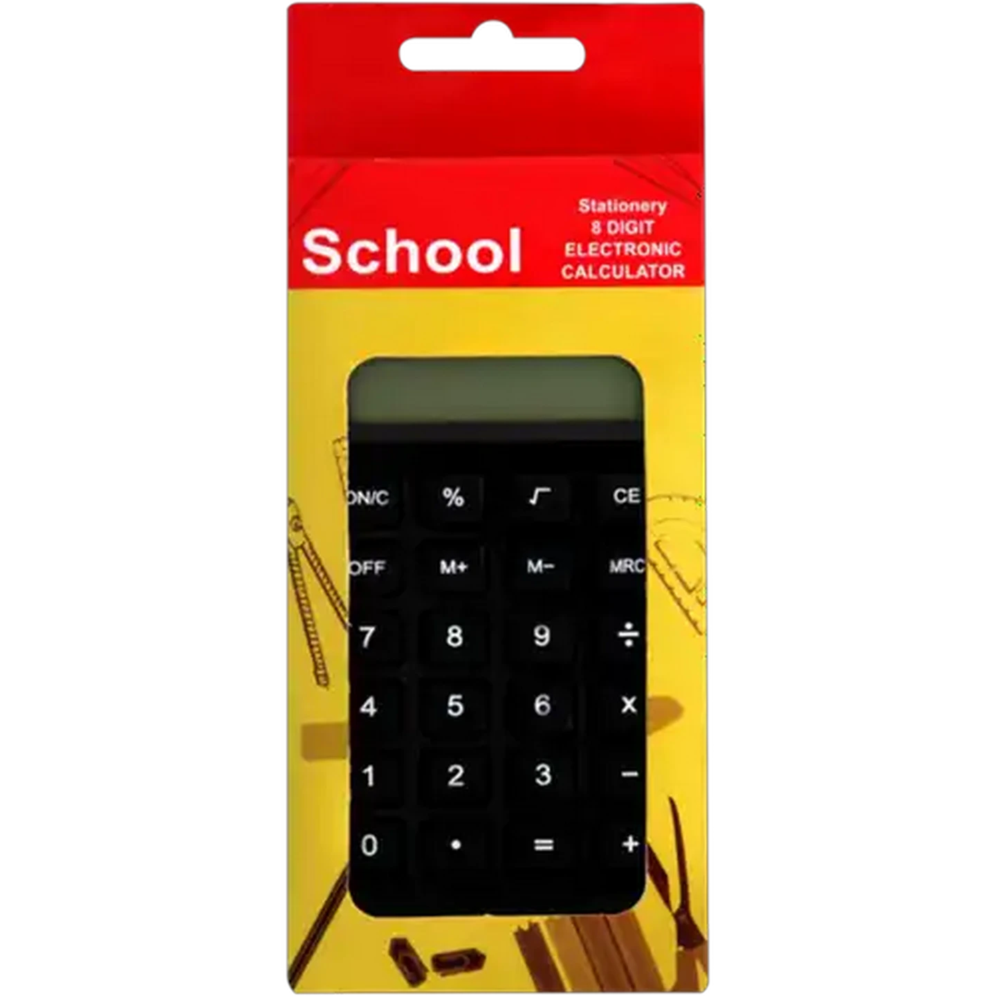 Image of School Black 8 Digit Electronic Calculator