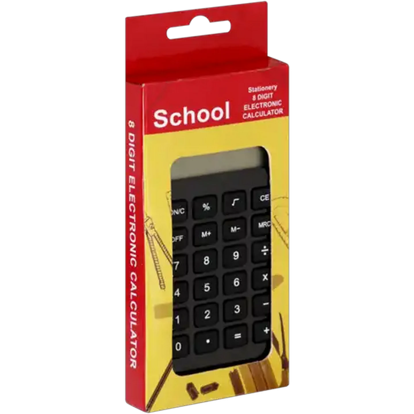 Image of School Black 8 Digit Electronic Calculator