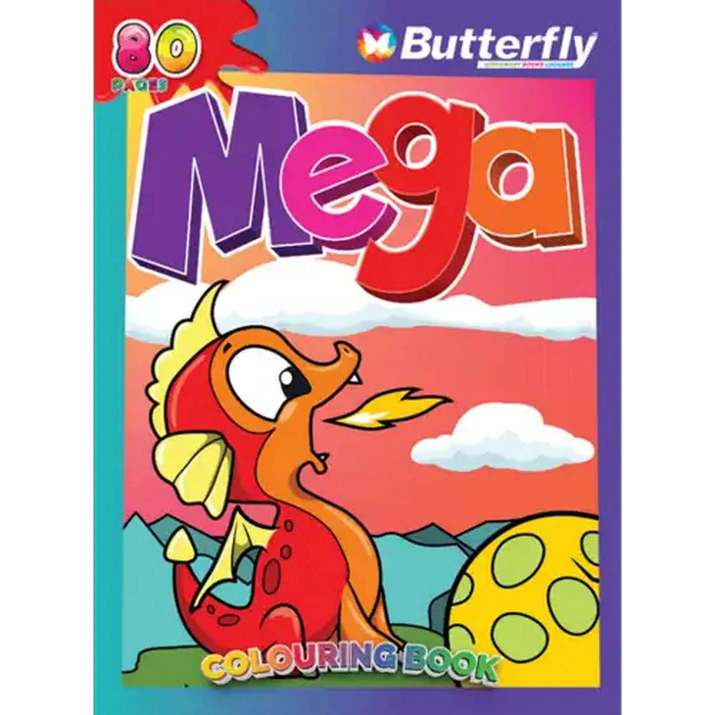 Image of Butterfly Mega Educational Colouring Book 80 Pages