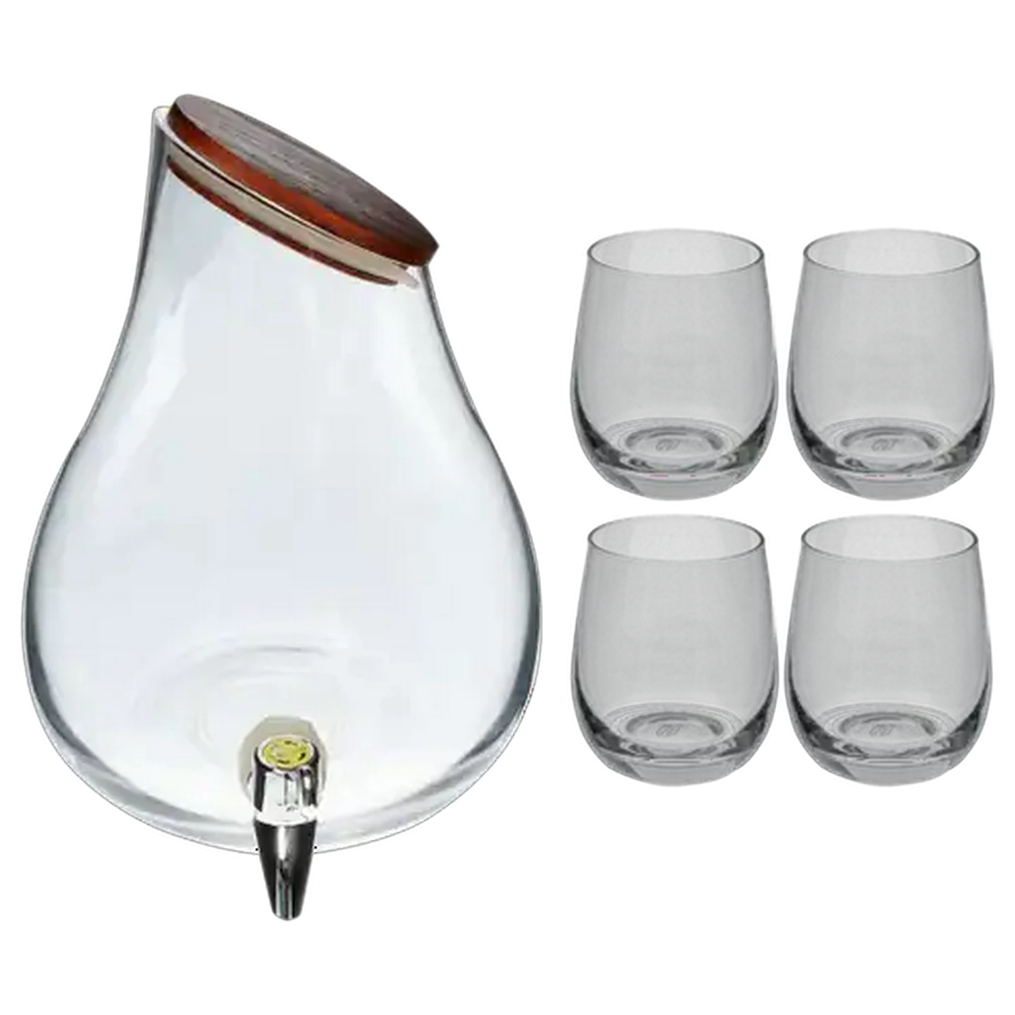 Image of Zest Glass Dispenser Set 5 Piece