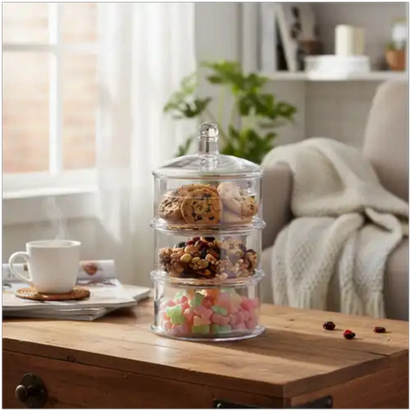 Image of Zest 3-Layer Glass Snack Jar 4-Piece