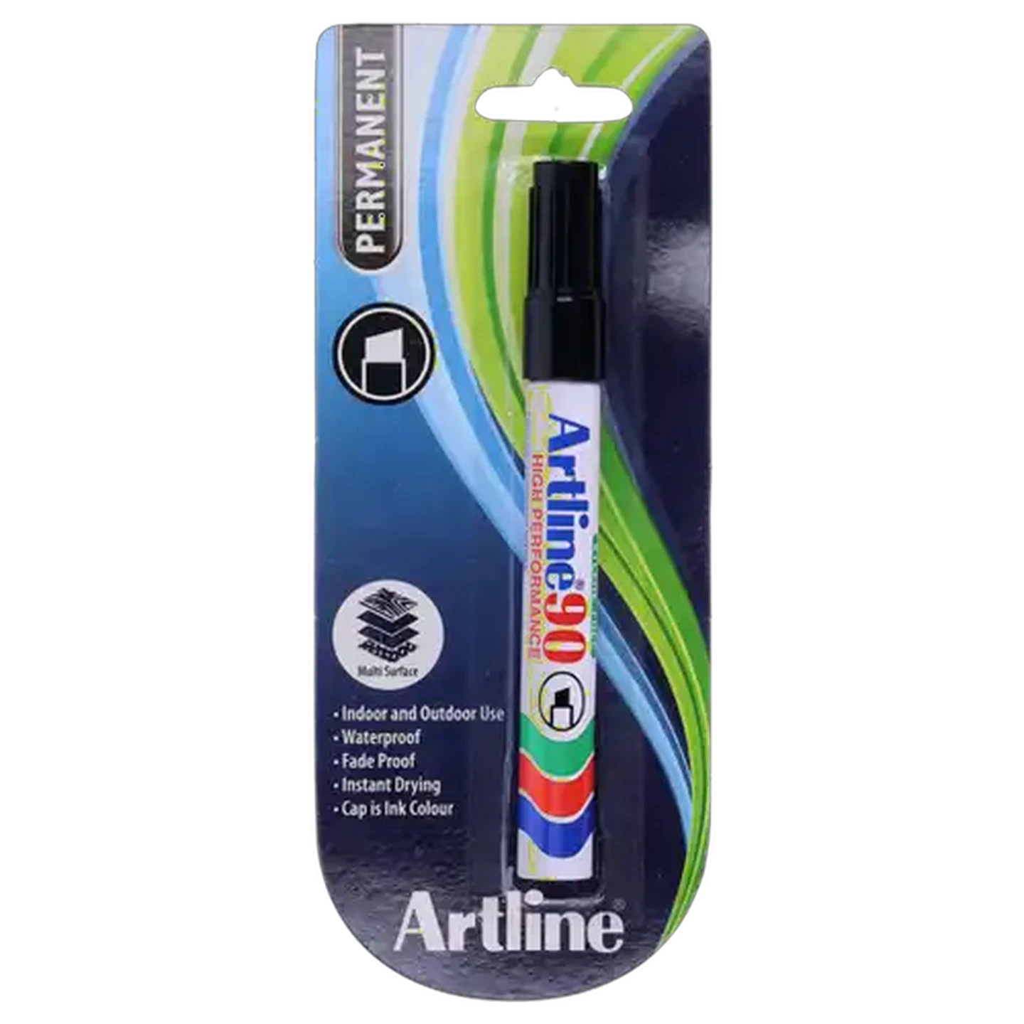 Image of Artline EK90 Black Chisel Point Permanent Marker 5.0mm