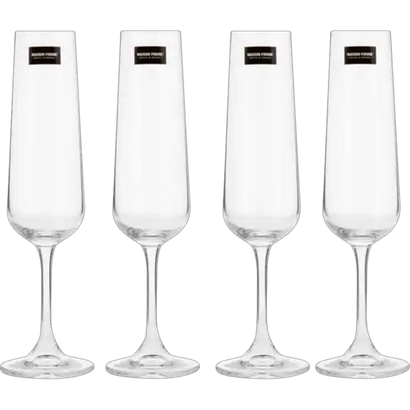 Image of Maison Forine Marta Lead-Free Crystal Flute Glasses 4-Pack