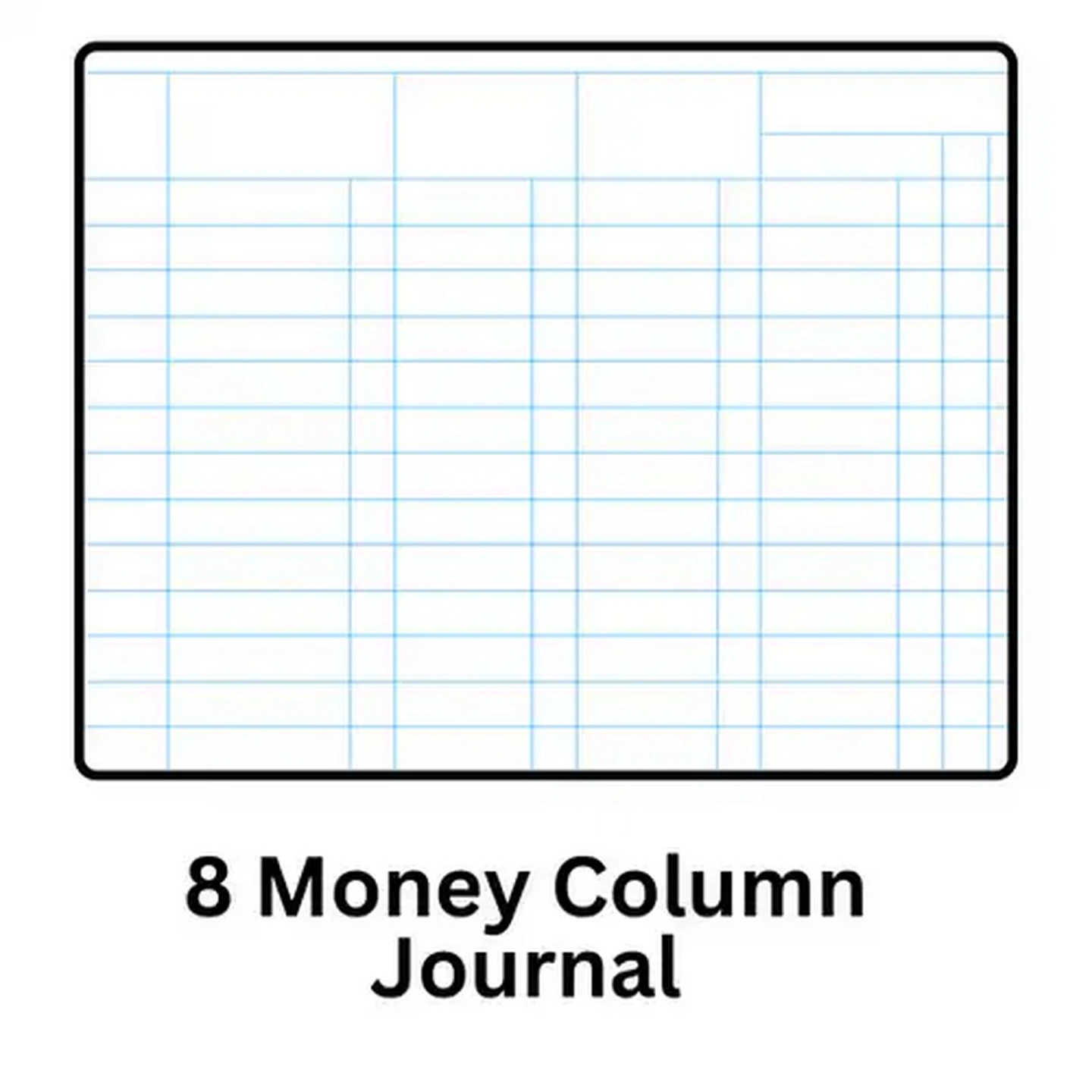 Image of Scholar A4 Eight Money Column Accounting Journal Book 72 Pages