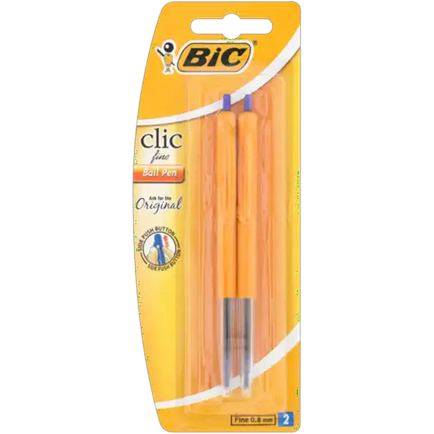 Image of BIC Clic Blue Fine Ballpoint Pens 2-Pack