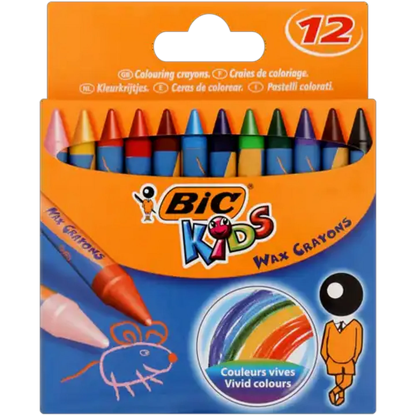 Image of BIC Kids Wax Crayons 12-Pack
